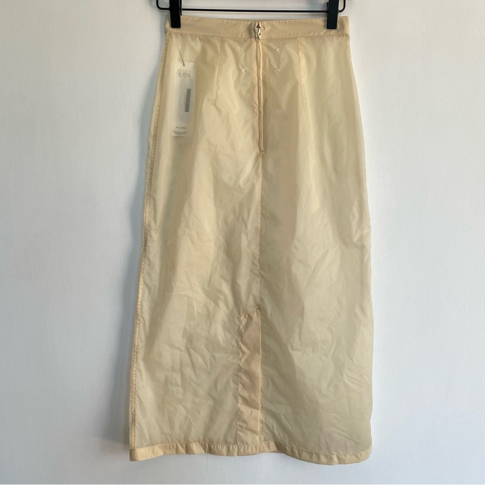 Maison Margiela Sheer Pencil Skirt Cream Midi Length Neutral Womens - Picture 4 of 16